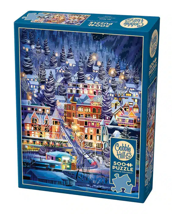 500PC Ski Town Puzzle Cobble Hill image 0